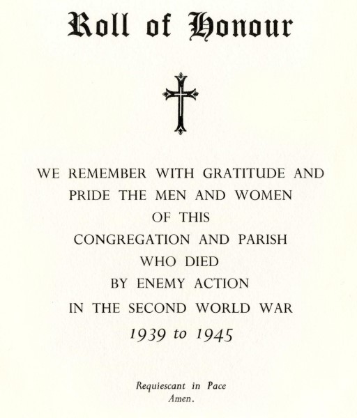 ROLL OF HONOUR, 1939-1945